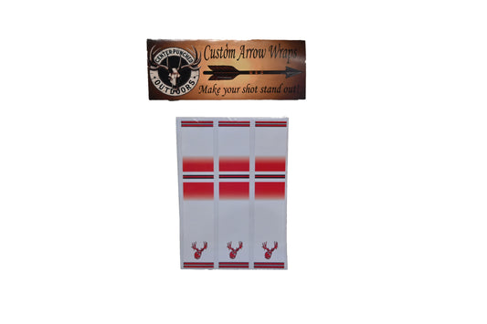 Traditional Red and White Bars Arrow Wraps with Mule